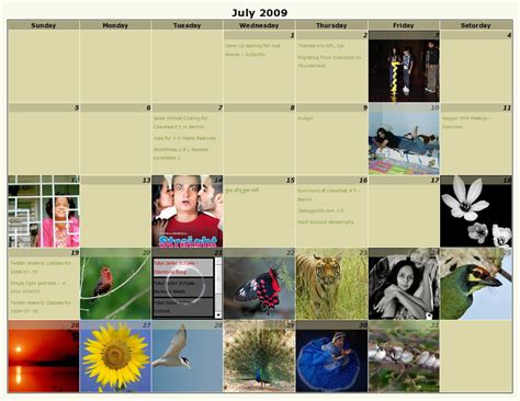 Visual Calendar Web Design Resources
