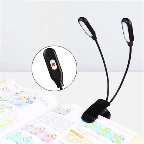 Portable Usb Battery Powered Flexible Led Clamp Clip On Reading Book