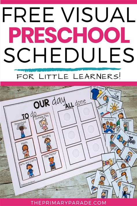 Free Printable Visual Schedule For Preschool Pdf At Jess Hulse Blog
