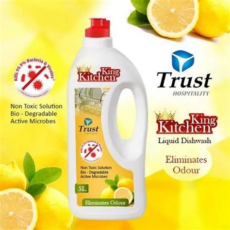 Trust Hospitality Lemon Dishwash Liquid For Dish Washing Packaging Size 5 L At Rs 65bottle