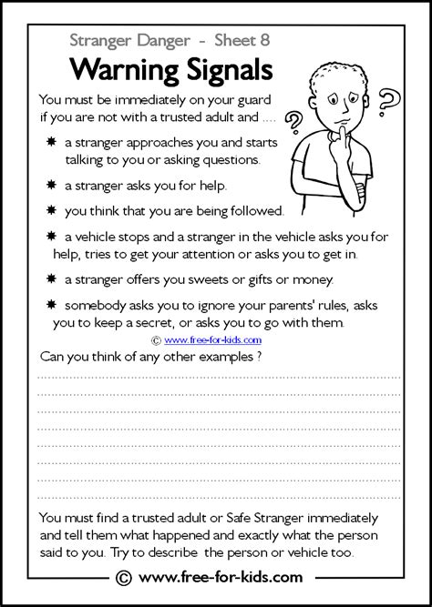 Stranger Danger Worksheets For Preschoolers