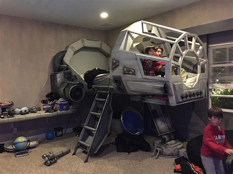 Impressive Custom Built Star Wars Bedroom Featuring A Kids Bed Made
