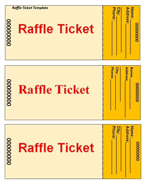 Free 31 Raffle Ticket Templates In Ai Indesign Ms Word Pages
