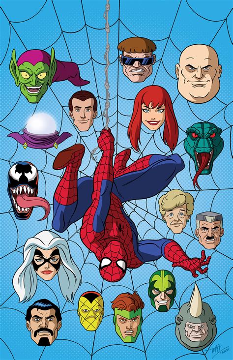 Spider Man 60th Anniversary Animated Series Cover By Timlevins On