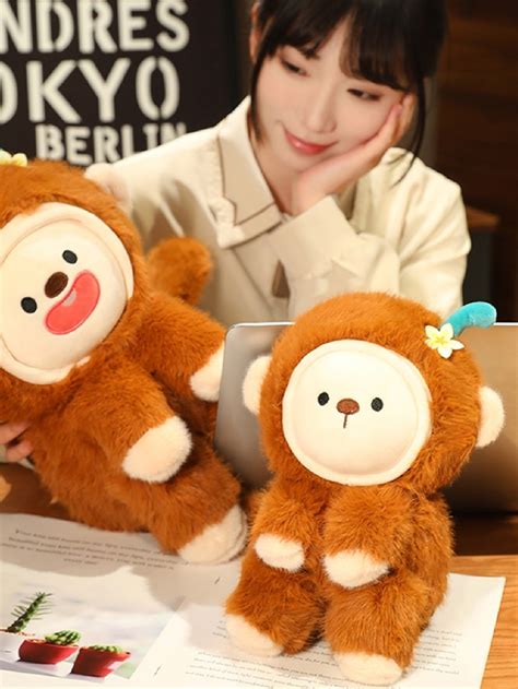 Face-Changing Monkey Stuffed Animal Plush Funny Monkey Toy One Toy Two