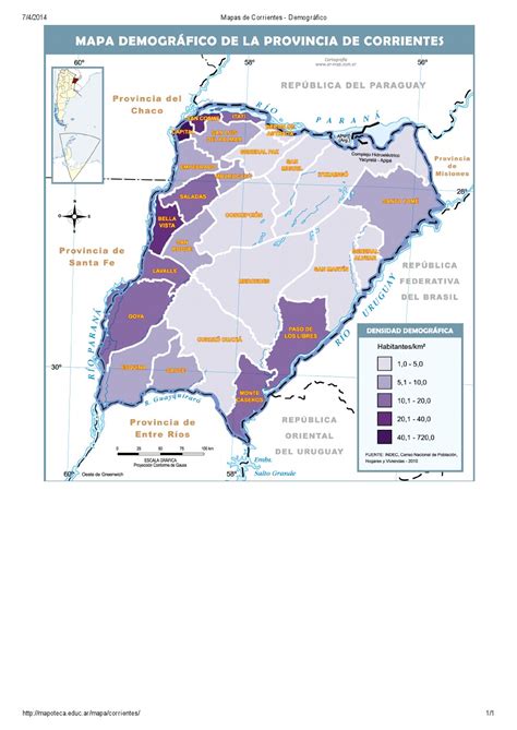 Mapa Para Imprimir De Corrientes Argentina Mapa Demográfico De