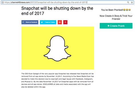 Rumors Of Snapchat Shutting Down By End Of 2017 Debunked