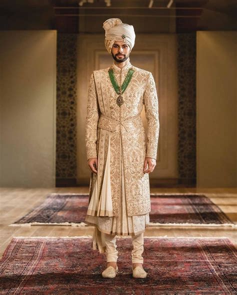 10 Ivory Sherwanis For Grooms That Exude A Modern Vibe Indian Groom Wear Sherwani For Men