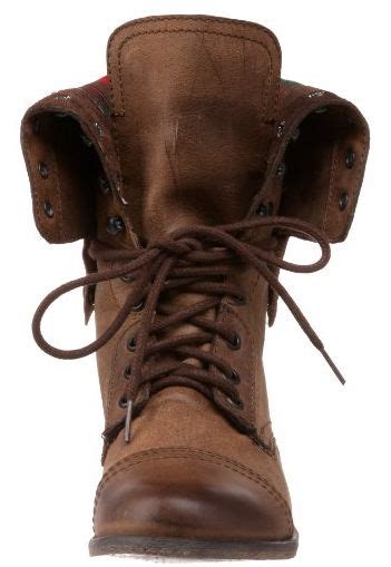Find your favorite versatile boots online today. www.shoebytch.com: Steve Madden Flannel Combat Boots