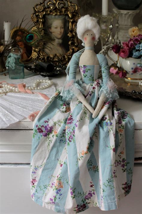 Marie Antoinette Doll Rococo Doll Collectible Doll Baroque Doll Blue