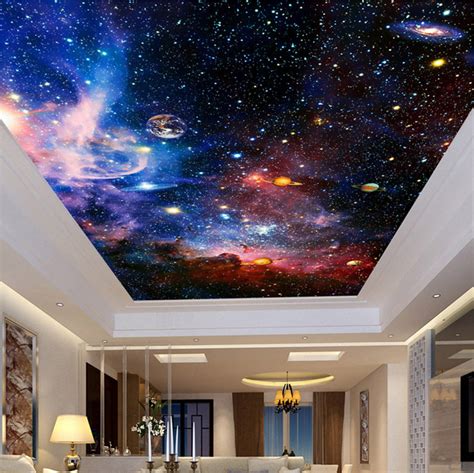 Ceiling Mural Wallpaper Modern 3d Cosmic Starry Sky Space Photo Wall