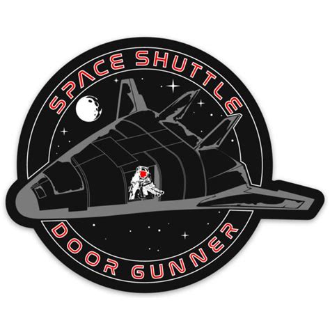 Space Shuttle Door Gunner Vinyl Decal