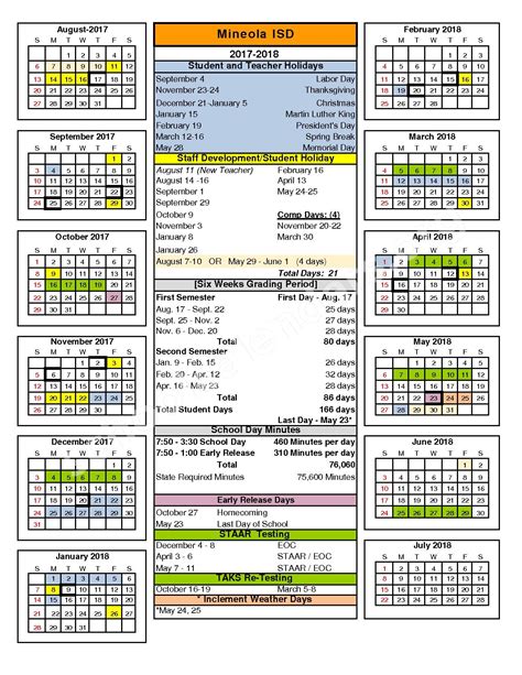 Mineola Isd Calendar Customize And Print