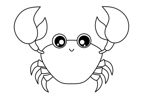 Cartoon Crab Outline Image For Coloring Book 17684527 Vector Art At