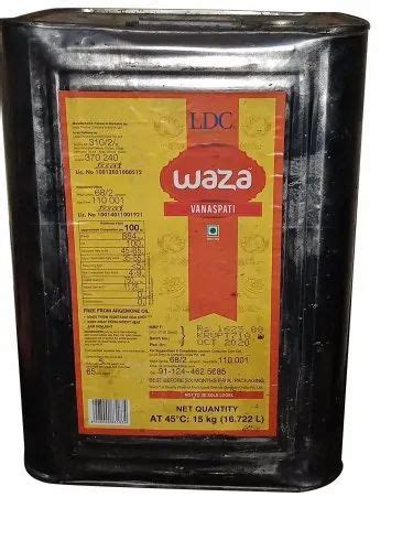 Mono Saturated 15 Kg Waza Vanaspati Ghee Packaging Type Tin At Rs