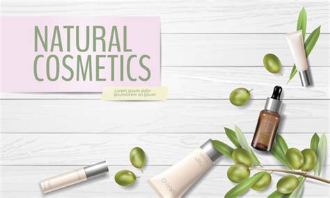 Natural Cosmetics Cover Vector Free Download