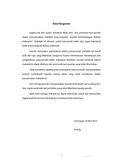 Makalah Sejarah Perkembangan Bahasa Indonesia Pdf