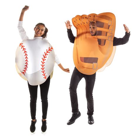 Baseball And Mitt Halloween Couples Costume Funny Sports One Size Adult