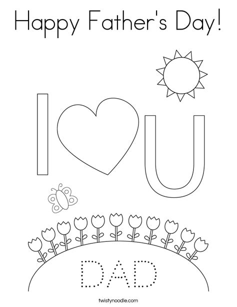 Keep your kids busy doing something fun and creative by printing out free coloring pages. Happy Father's Day Coloring Page - Twisty Noodle