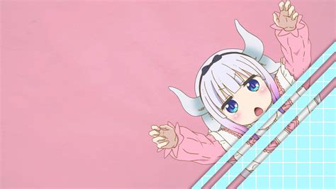 Desktop Wallpaper Cute Anime Eating Kanna Kamui Kobay