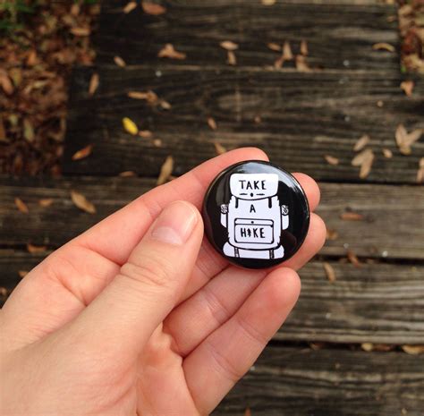 Take A Hike Pin Adventure Pin Back Button Hiking Backpack Etsy Pin