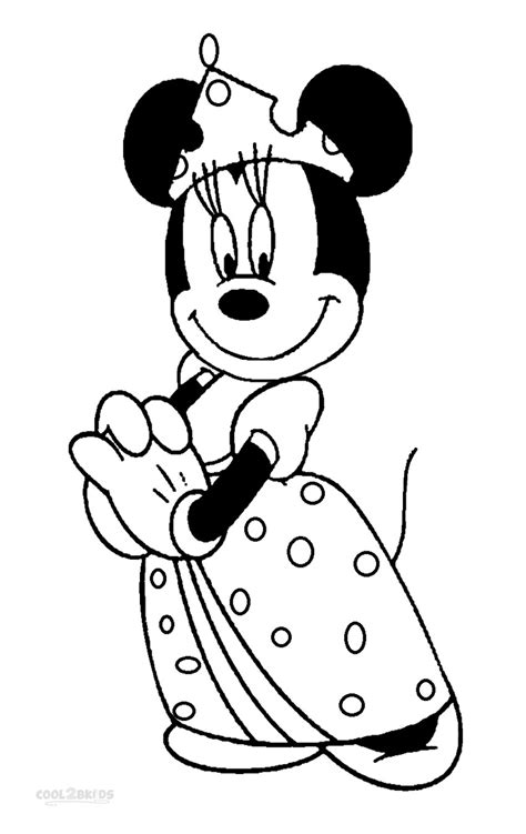 Princess Minnie Mouse Coloring Pages