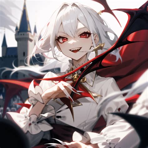 Anime Vampire Girl With White Hair