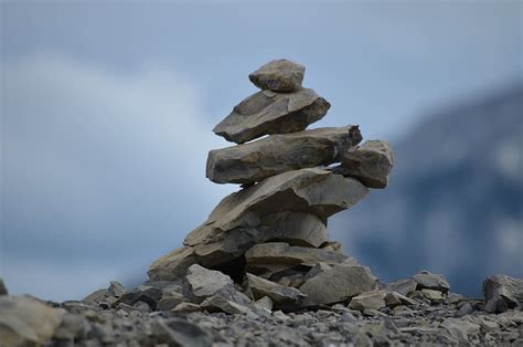 Hd Wallpaper Inukshuk Rocks Stacked Stone Native Landmark