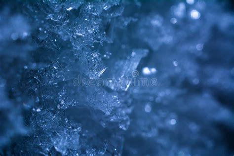 Beautiful Ice Crystals In Macro Shot Stock Image Image Of Abstraction