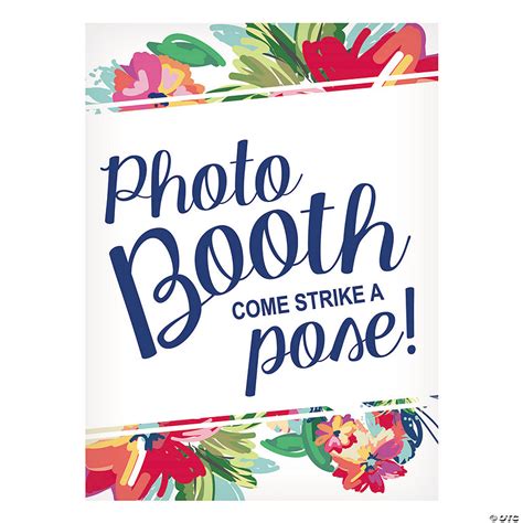 Bright Floral Photo Booth Sign Oriental Trading