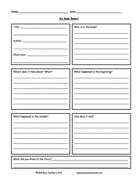 However, if something changes, you get new information, or simply have a better idea partway through writing your report, don't be afraid to adapt. 30 Book Report Templates & Reading Worksheets