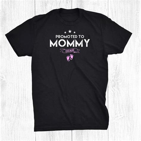 Promoted To Mommy 2022 Of Girl First Time Mother New Mom Shirt Teeuni