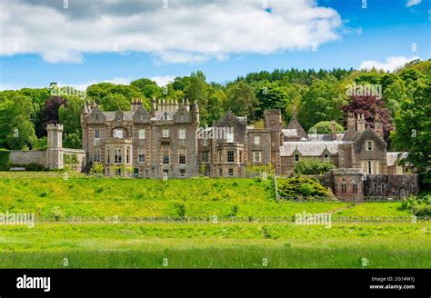 Exterior View Of Abbotsford House And Gardens In Melrose Scottish