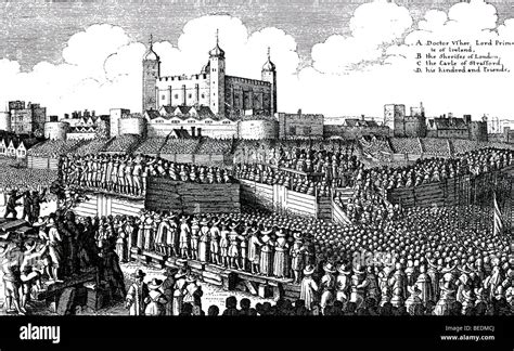 Execution Of Thomas Wentworth Earl Of Strafford In 1641 Stock Photo