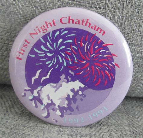 6 First Night New Years Eve Chatham Massachusetts Cape Cod Buttons Pins