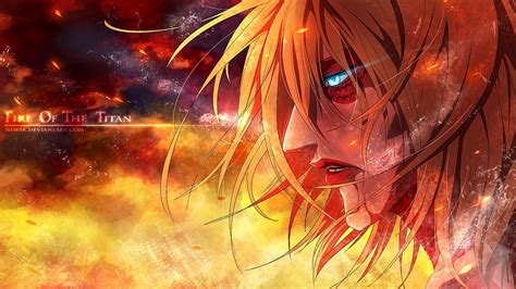 Female Attack Of The Titan Digital Wallpaper Shingeki No Kyojin