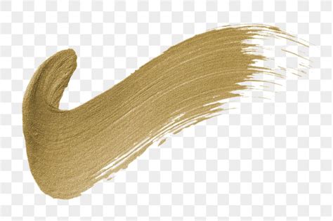 Festive Metallic Gold Paint Brush Premium PNG Sticker Rawpixel