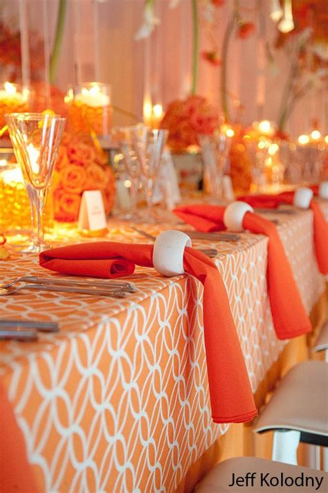 Pin By Joan Gramazio On Wedding Ideas Orange Table Event Decor Thanksgiving Table Settings
