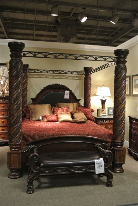 I love the headboard its like a faux leather and it seems very durable. King Canopy Bed | bedroom ideas | Pinterest | Canopy ...