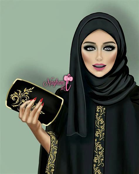 Pin By Asiyat On Hijab Cartoon Muslims Girly M Fashion Painting