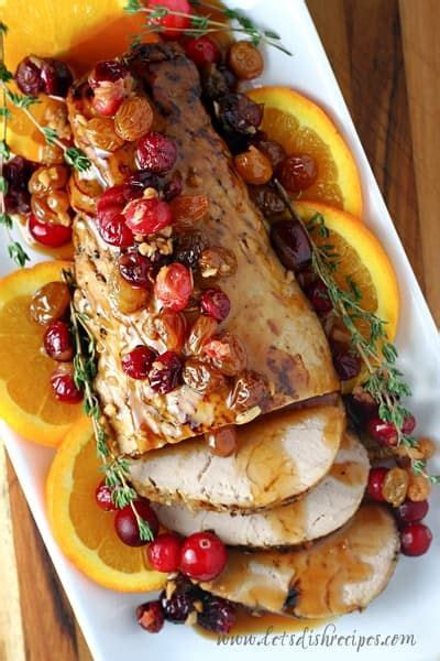 In a bowl whisk the french dressing with the cornstarch until smooth then add in the cranberry sauce and dried onions; Slow Cooker Cranberry Orange Pork Tenderloin | Recipe ...