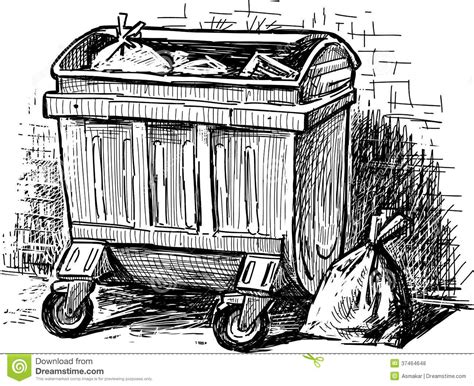 This illustration is not sticky and it doesn't smell bad. Garbage Container Royalty Free Stock Photos - Image: 37464648