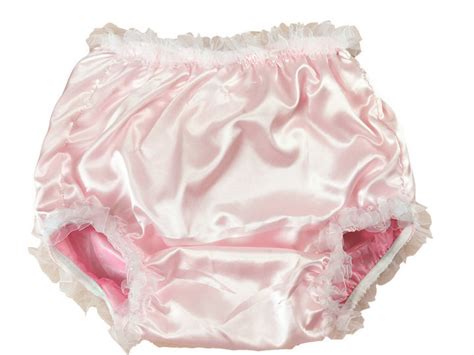 Buy Abdl Pvc And Satin Panties Lace Panties Color Pink
