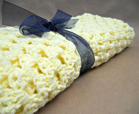 Crochet Baby Blanket Yellow On Luulla
