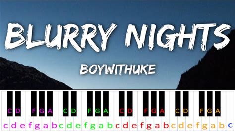 Blurry Nights By Boywithuke Piano Letter Notes