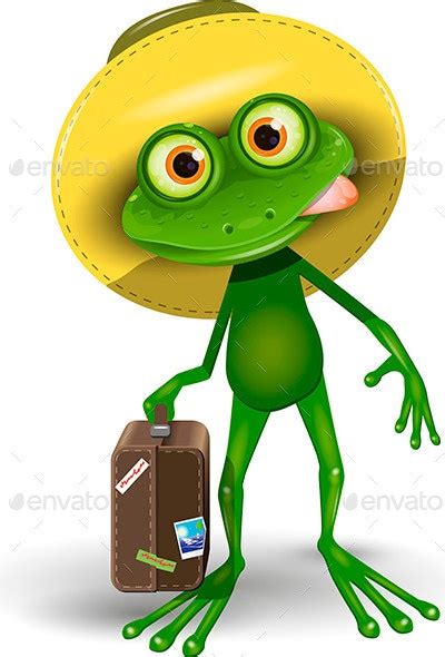 Frog With A Suitcase By Brux Graphicriver