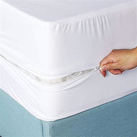 zipped waterproof mattress protector double bed fitted waterproof mattress cover zip up