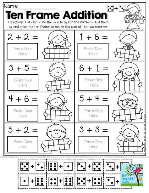 Ten Frame Addition With Dominos Addition Facts And Ten Frames Fun And