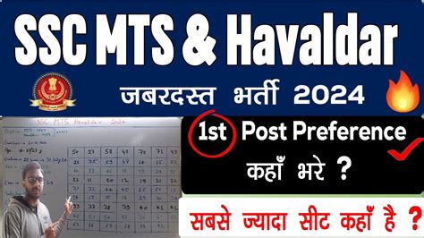 Mts St Post Preferences L Ssc Mts Post Preference Kaise