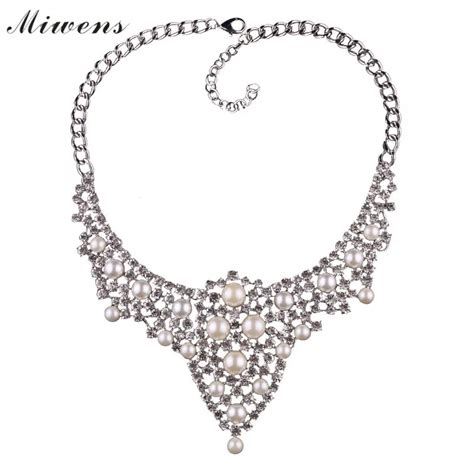 Miwens Brand 2017 New Women Choker Necklaces And Pendants Trendy Vintage Alloy Statement Necklace